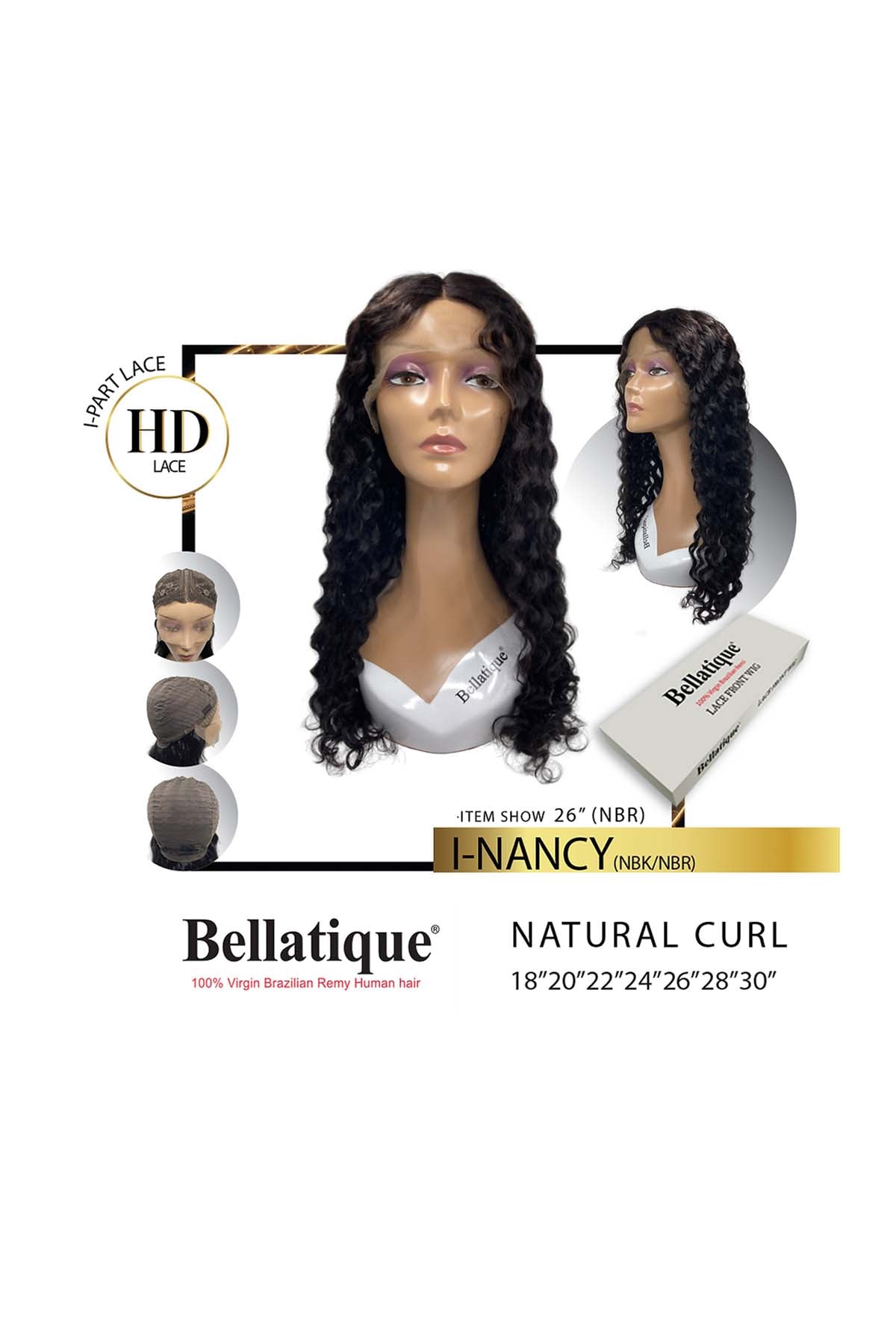 BELLATIQUE 100% Virgin Brazilian 2024 Remy WHOLE LACE WIG