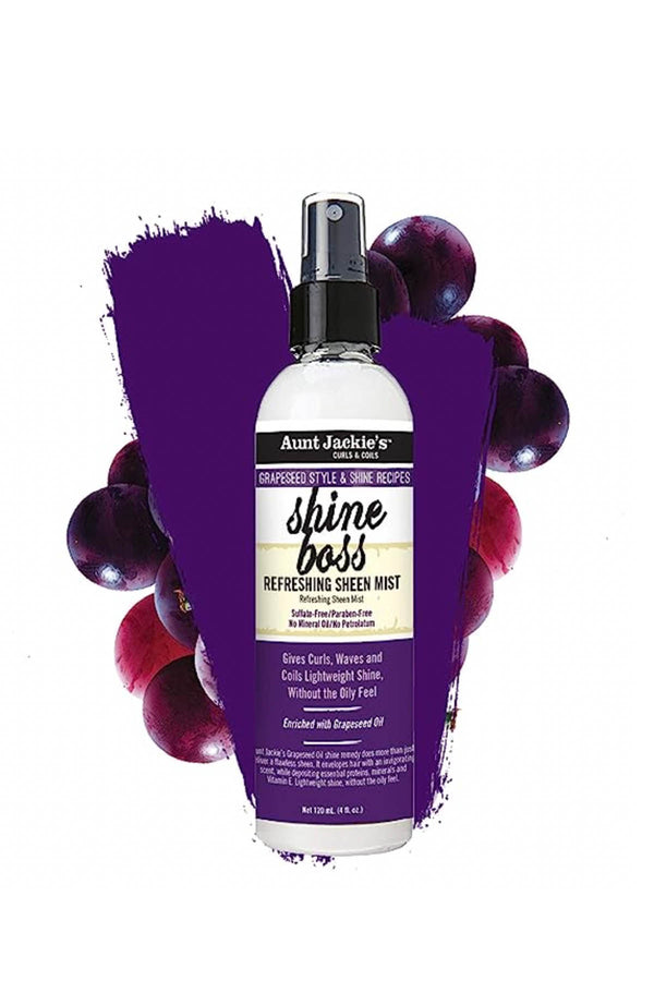 Aunt Jackie's Grapeseed Collection Shine Boss Refreshing Sheen Mist 4 oz