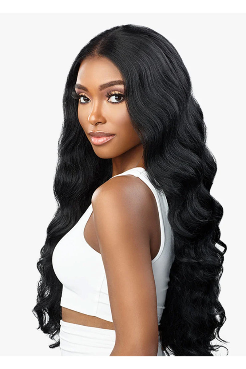 Sensationnel Human Hair Blend HD Lace Front Wig Butta Lace Curly Body 26"