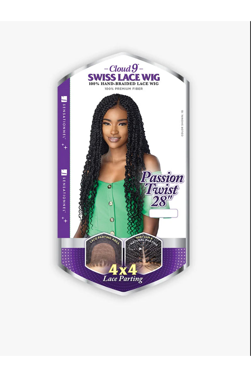 Sensationnel Cloud 9 Synthetic Hair 4x4 Lace Parting Swiss Lace Wig - PASSION TWIST 28